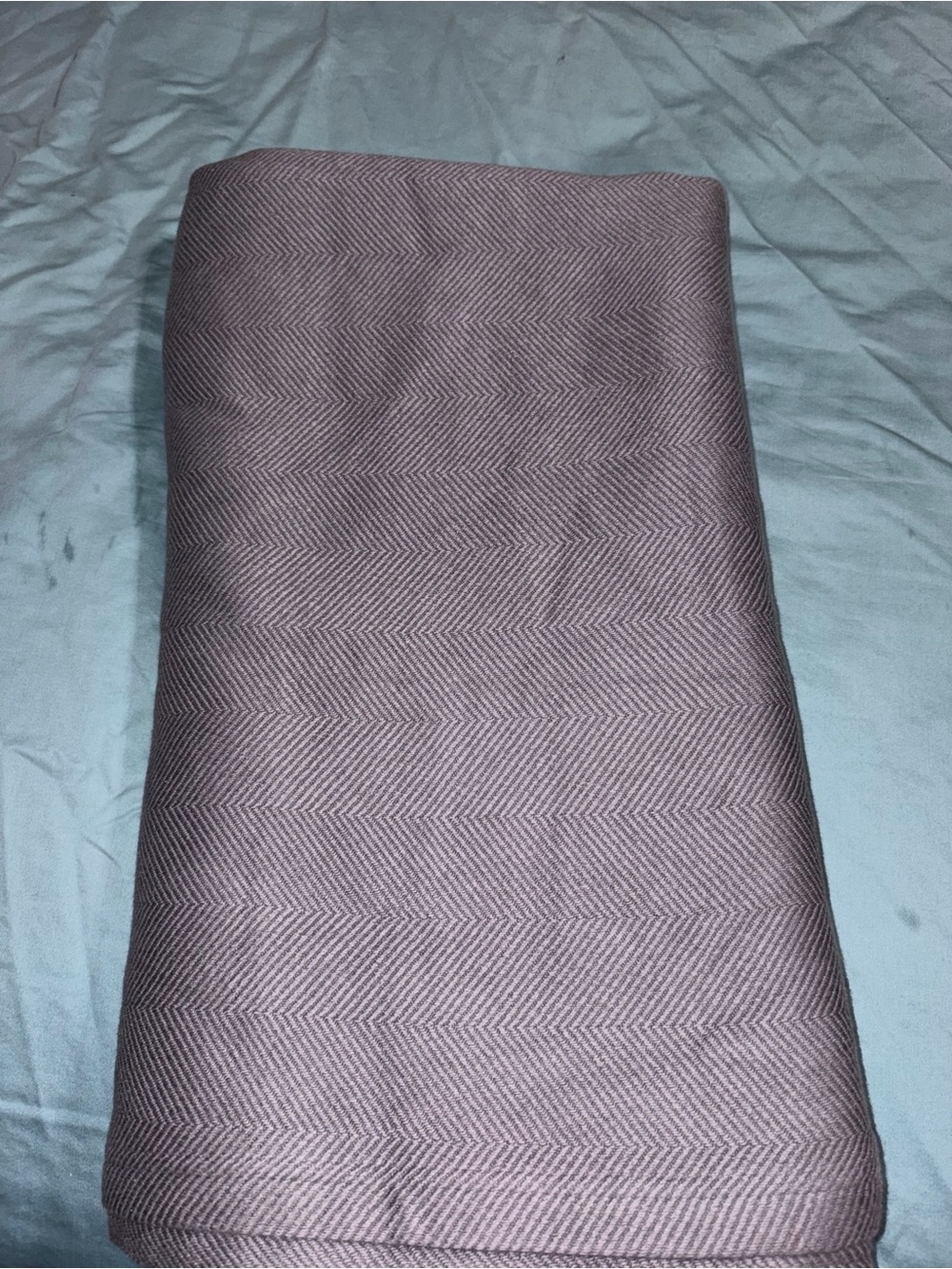 Like new Pottery Barn Organic Cotton Blanket 86” x 86” full/queen charcoal